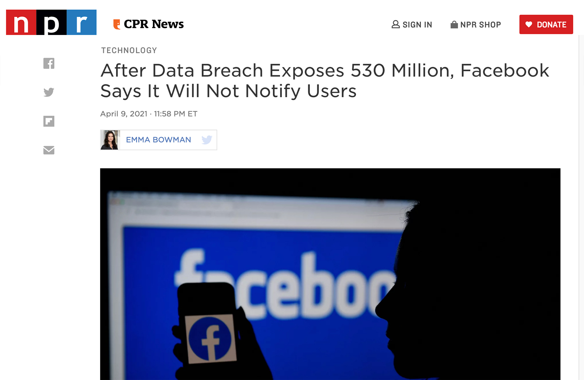 Facebook Breach: Zuckerberg Karma & Your Stolen Cell #