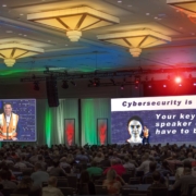 cybersecurity keynote speaker John Sileo on stage